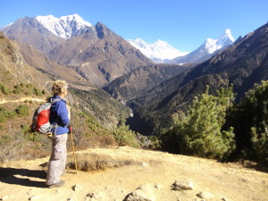 Margie looking at Ana Dablam